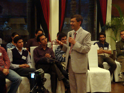 haribhaktasharma Hari Bhakta Sharma talking in "Last Thursdays"